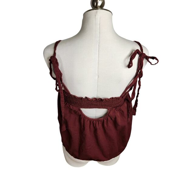Anthropologie Aliza Embroidered Swing Tank Womens Medium Brown - Picture 5 of 10